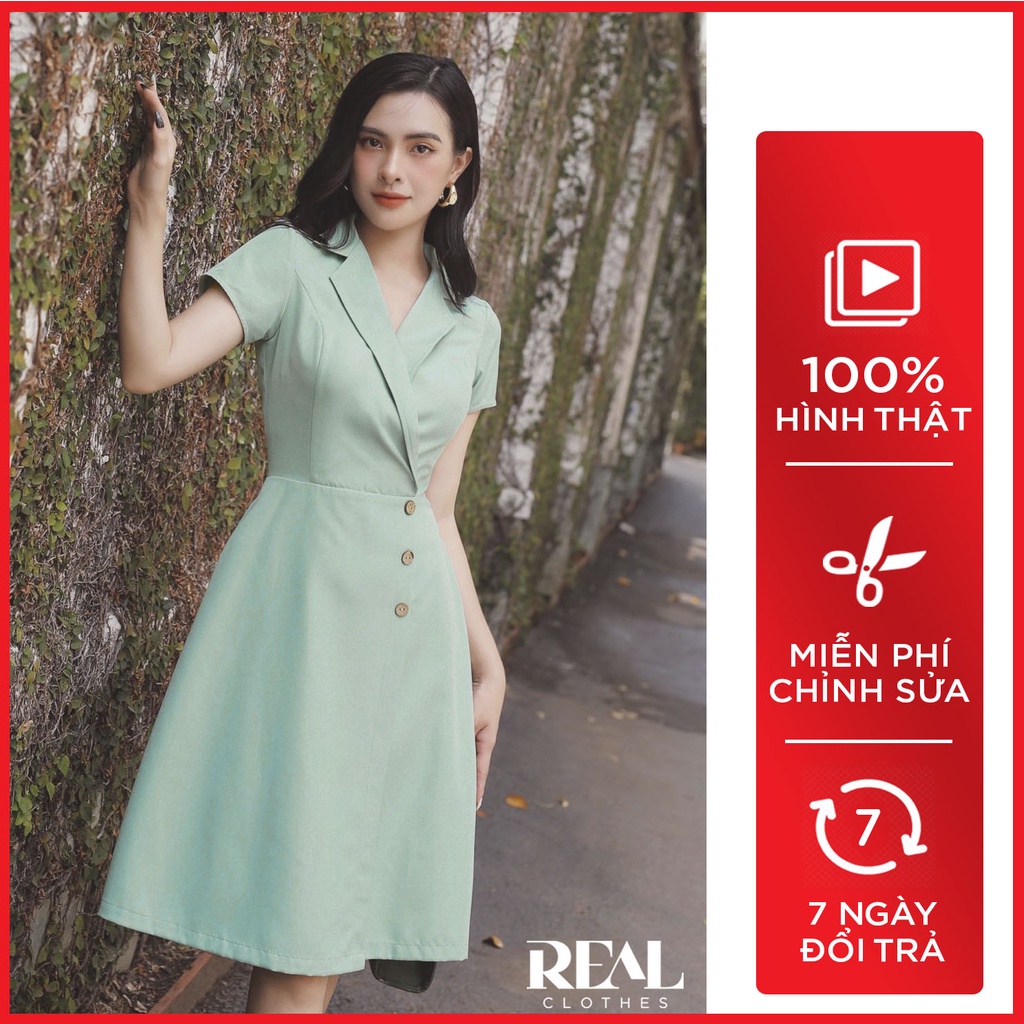 Đầm tiểu phương olive_REAL