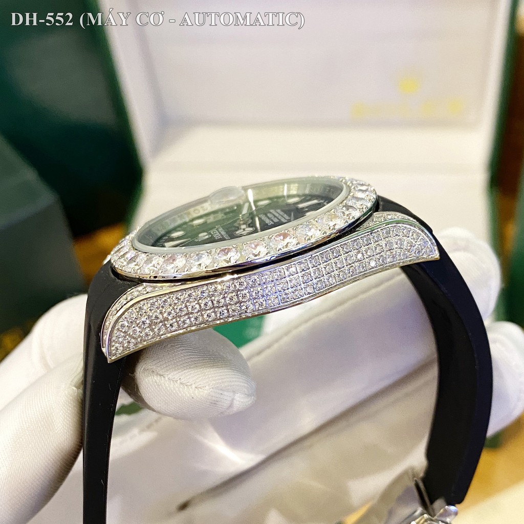 [Máy cơ-automatic-full đá] Đồng hồ nam RLS bản full diamond hàng cao cấp chống nước máy nhật bảo hành 24 tháng