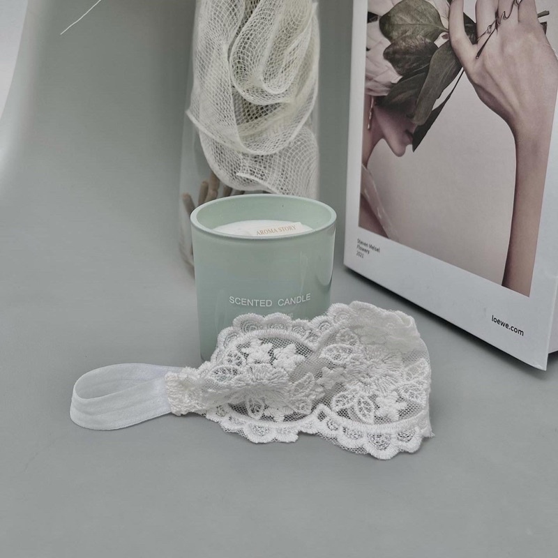 Turban ren trắng xinh em bé nanci room