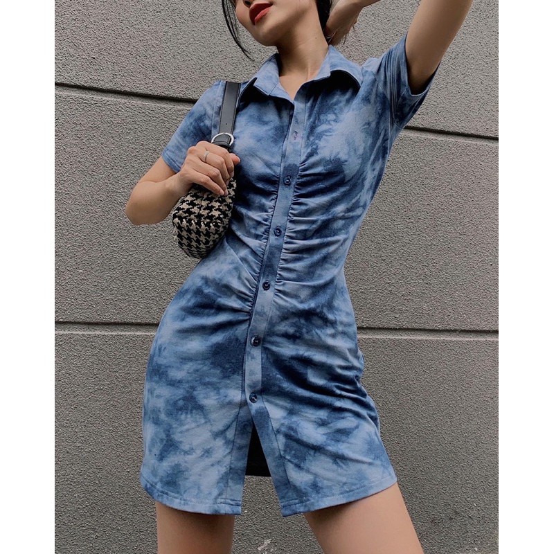 Đầm sơ mi loang - PATCHY DRESS