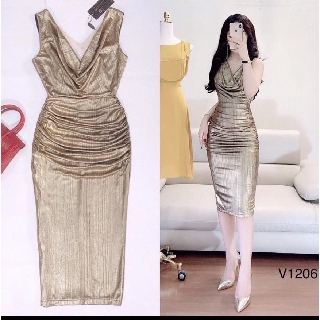 Đầm body thiết kế nhún ❣️ freeship ❣️ vải lụa
