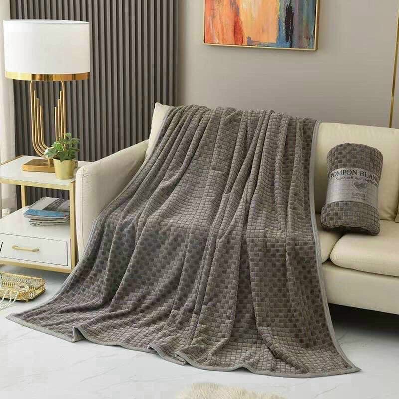 Chăn Lông tuyết Pompon Blanket Mẫu Mới Siêu Mềm Mịn, Chăn lông tuyết, Chăn hè thu HÀNG SIÊU ĐẸP