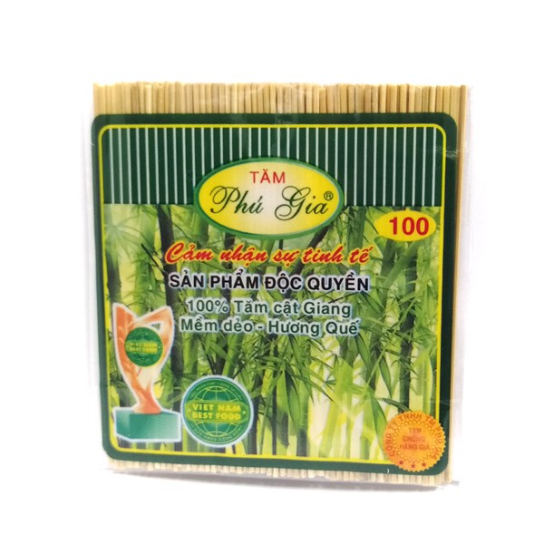 Vỉ 6 Gói Tăm Vip Phú Gia Hương Quế Gói 100 Chiếc