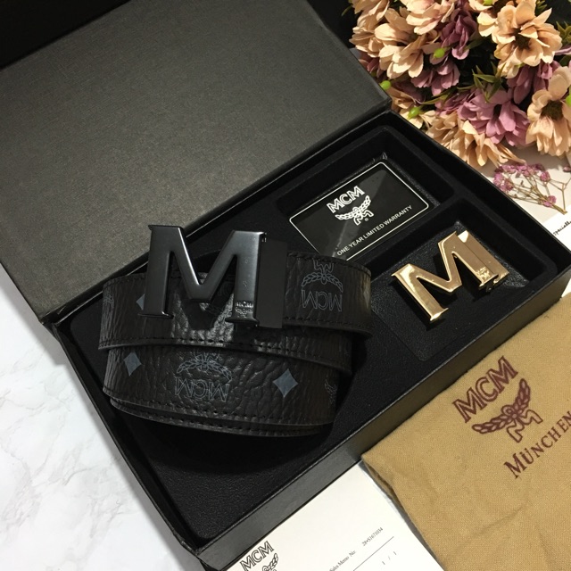 Bộ Thắt Lưng Da Nam TL01 Cao Cấp 2 Mặt Chữ M Dây Siêu Bền Đẹp Dây Lưng Dây Nịt