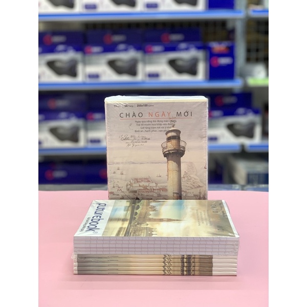 Tập học sinh Futurebook 96 trang, ô kẻ ngang, ô caro 4 ôly, định lượng 70gsm