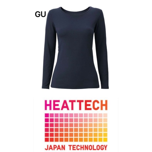 Áo giữ nhiệt nữ xuất Nhật cổ thấp GU( hàng không sổ lông, không bai rão)