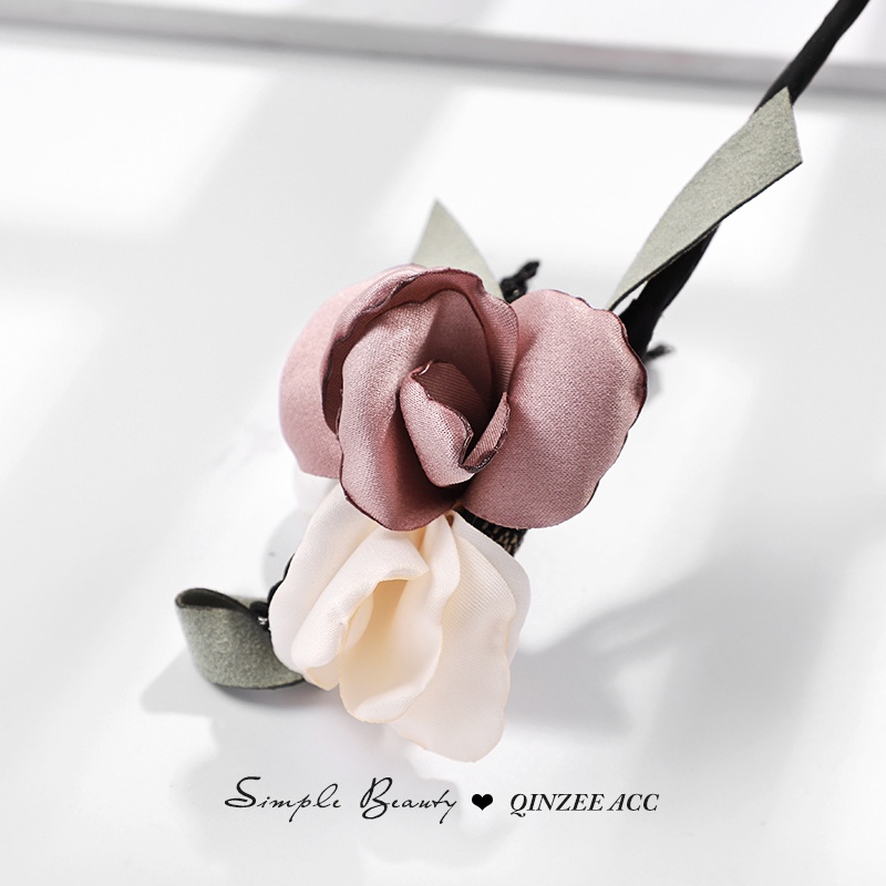 Kẹp Tóc Đính Đá Ngọc Trai Đen Đơn Giản Dành Cho Người Lười