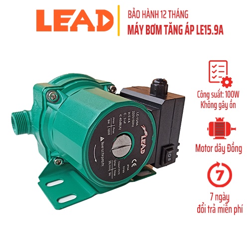 Máy bơm tăng áp tự động LEAD LE15.9A công suất 100W chuyên dùng cho máy giặt, nóng lạnh