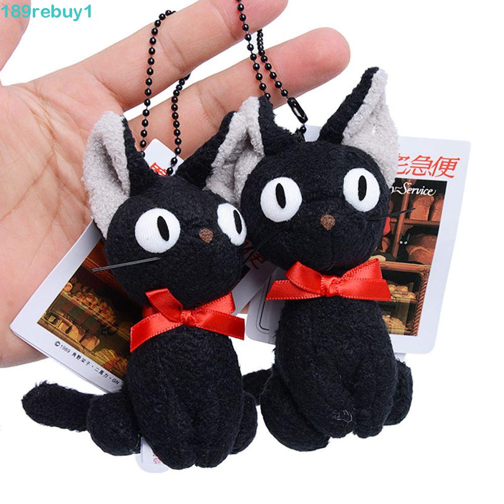 Búp Bê Mèo Đen Nhồi Bông REBUY1 9-12cm Mềm Mại Có Dây Đeo Điện Thoại Hình Ghibli Hayao Miyazaki