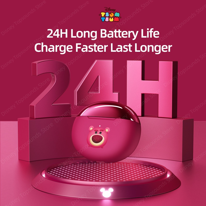 Tai nghe nhét tai DISNEY F5 không dây Bluetooth V5.3 âm thanh nổi rõ ràng giảm tiếng ồn thời lượng pin siêu dài có micro