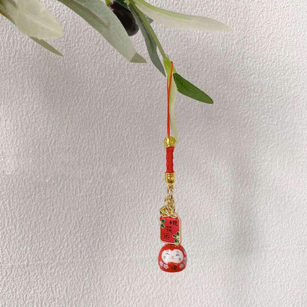 LANFY Móc Chìa Khóa Xe Hơi / Điện Thoại Hình Mèo Sakura Dễ Thương