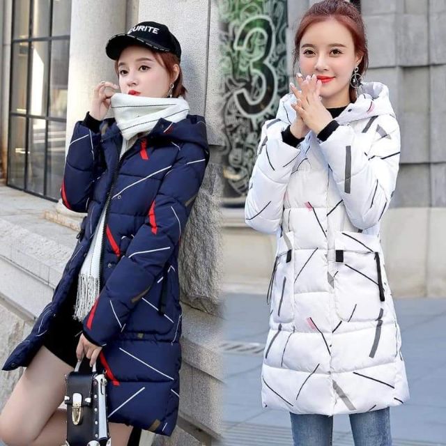 Áo khoác phao nữ dài QC