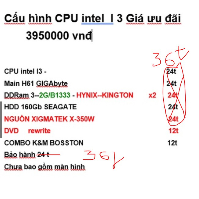 CPU i3- BẢO HÀNH ĐẾN 3 NĂM.MÁY TÍNH BÀN GIÁ ƯU ĐÃI DÀNH CHO HỌC SINH MÙA NHẬP HỌC. | BigBuy360 - bigbuy360.vn