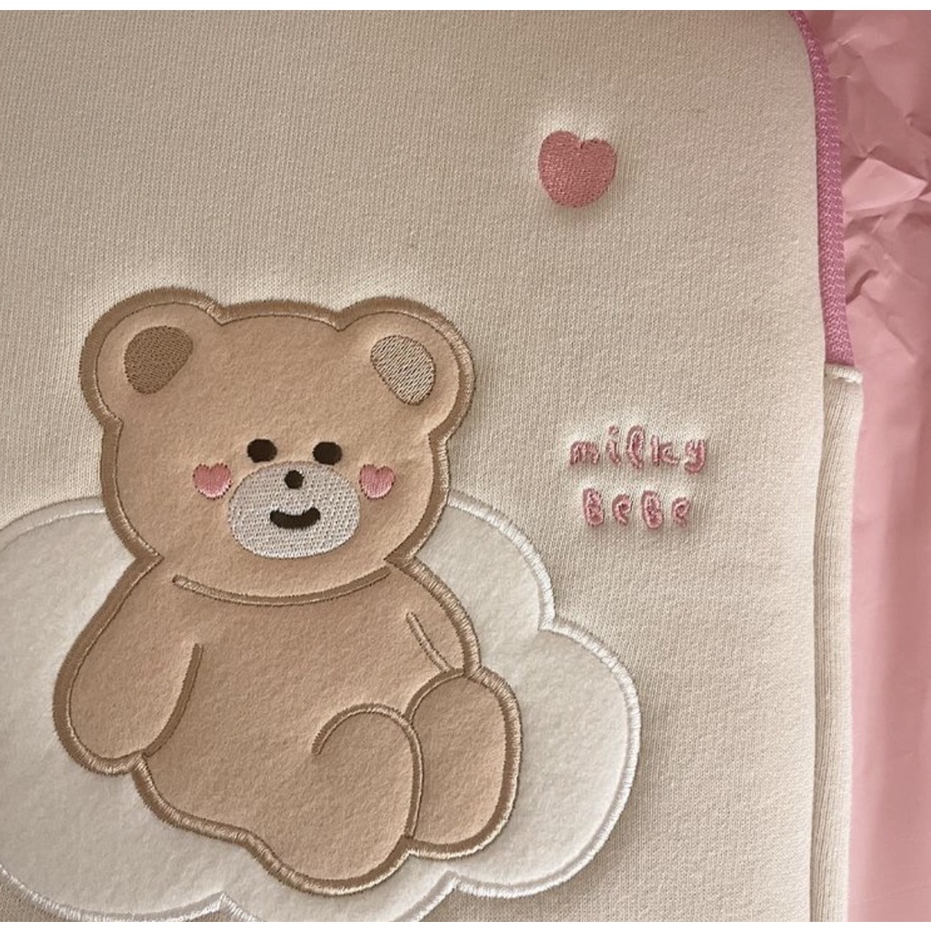 Túi Đựng Máy Tính Bảng 11/13inch In Hình Gấu Cherry Đáng Yêu Phong Cách Hàn Quốc