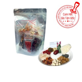 Set nguyên bộ nguyên liệu chè dưỡng nhan 12 vị siêu ngon