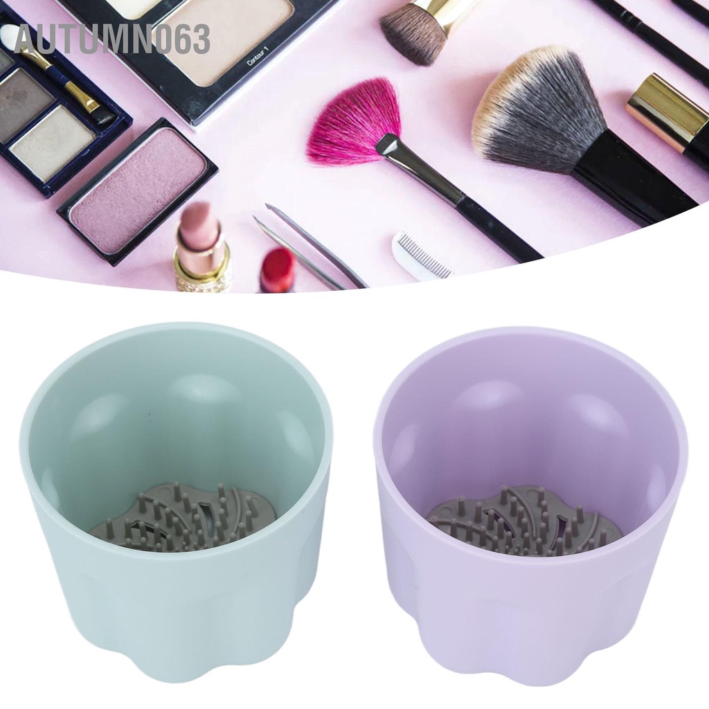 Autumn063 2 Bộ Cọ Mỹ Phẩm Máy Rửa Mặt Dụng Cụ Trang Điểm Cầm Tay Chà Bát
