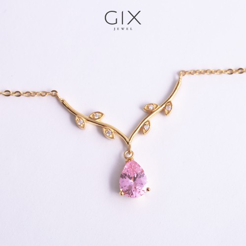 Dây chuyền trang sức nữ đẹp bằng bạc mạ vàng giá rẻ Gix Jewel DC24