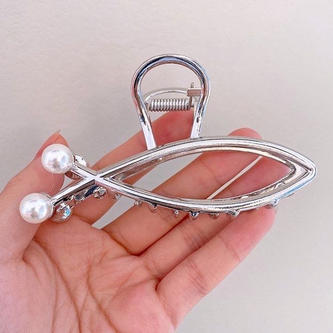 Ngoạm kẹp tóc hình cá kim loại sang trọng NC3