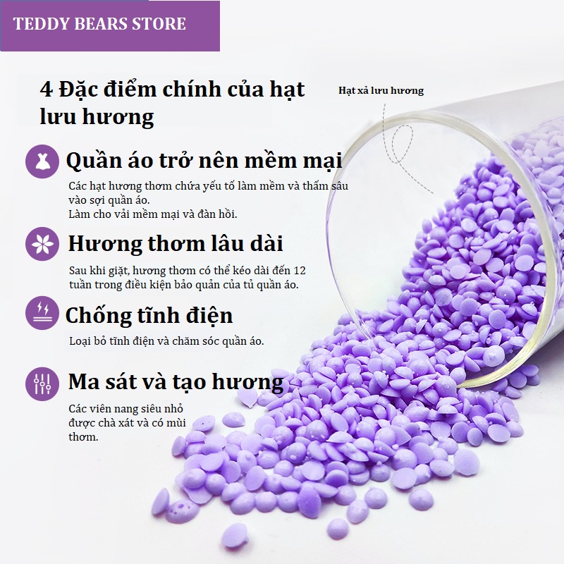 Hạt xả lưu hương thơm quần áo 110gr/240gr Teddy Bears store