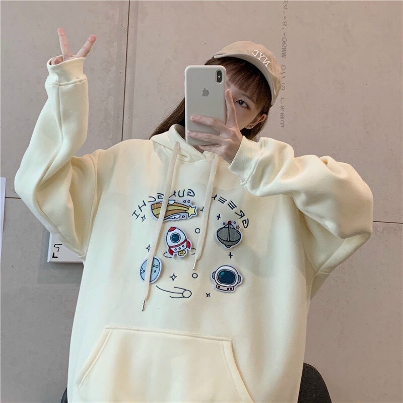 [FREESHIP]Áo Khoác HOODIE Nam Nữ HÀNH TINH GREEN Chất Vải Dày Dặn Ấm Áp