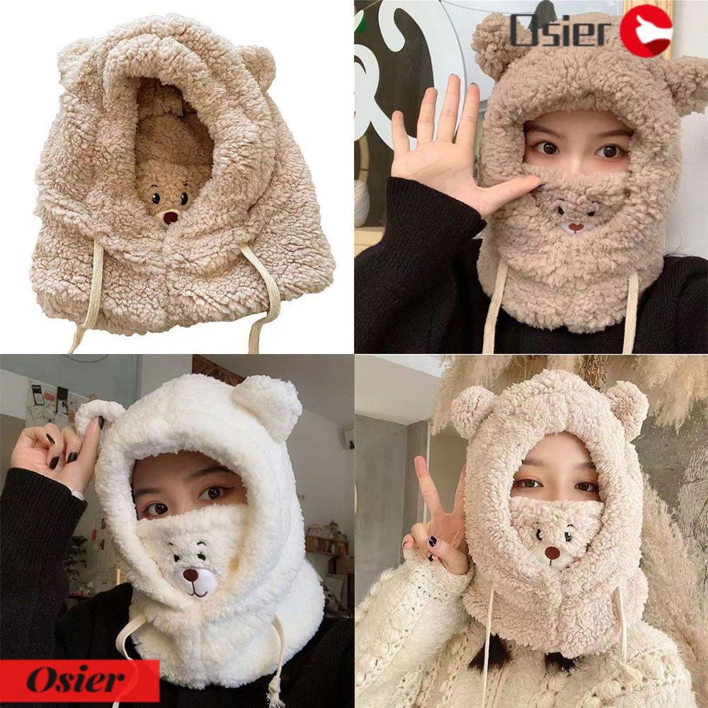 Osier1 Mũ Beanie Che Tai Giữ Ấm Mùa Đông Kiểu Dáng Đơn Giản