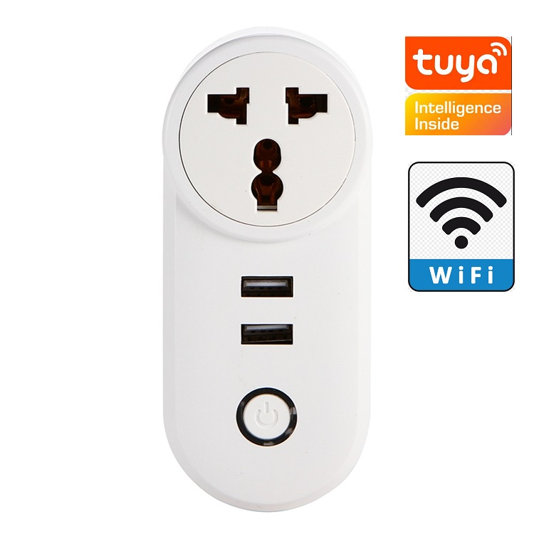 Ổ cắm WIFI 16A kèm 2 cổng sạc USB