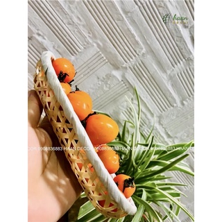 Rổ tre oval decor bánh, trái cây, size mini và size lớn