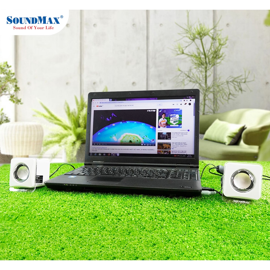 [Mã 44ELSALE2 giảm 7% đơn 300K] Loa Soundmax A120/2.0 Trắng - Hàng Chính Hãng