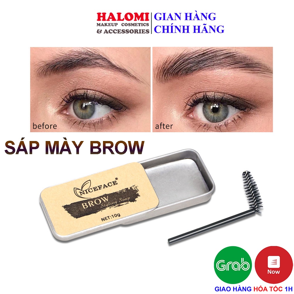 Sáp mày Brow Niceface định hình chân mày và kích thích mọc lông mày kháng nước lâu trôi tiện dụng HALOMI