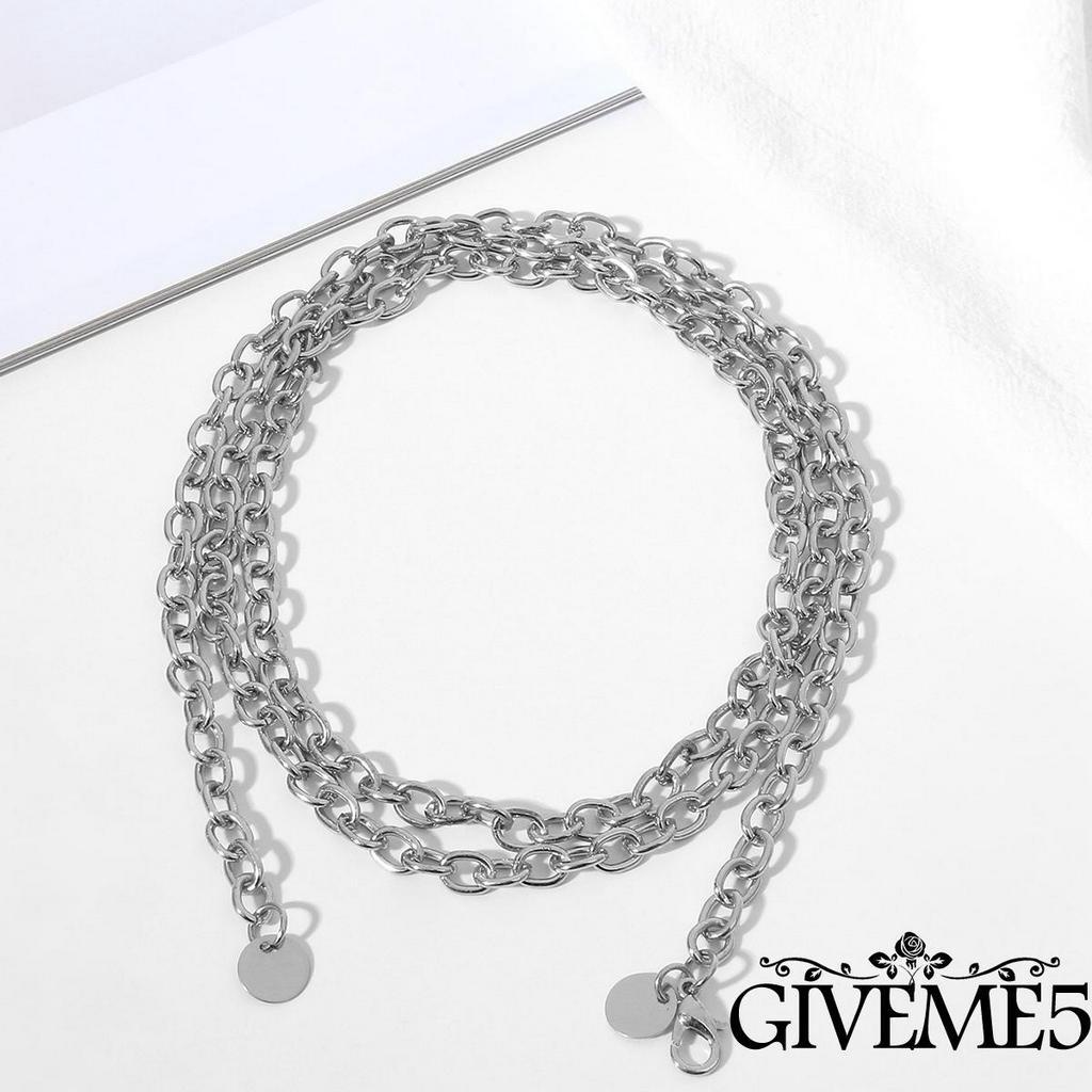 Thắt lưng dây xích bằng kim loại mạ vàng thời trang cho nữ