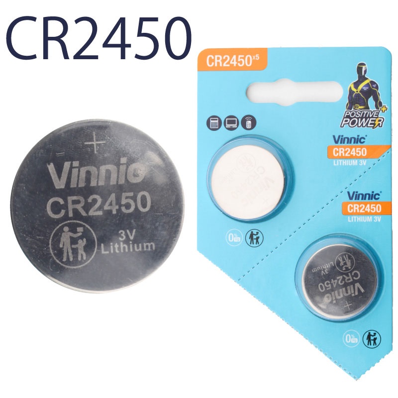 Pin Khuy Cúc Áo pin nút VINNIC CR2450 3V Lithium dùng cho đồng hồ, thiết bị điện tử