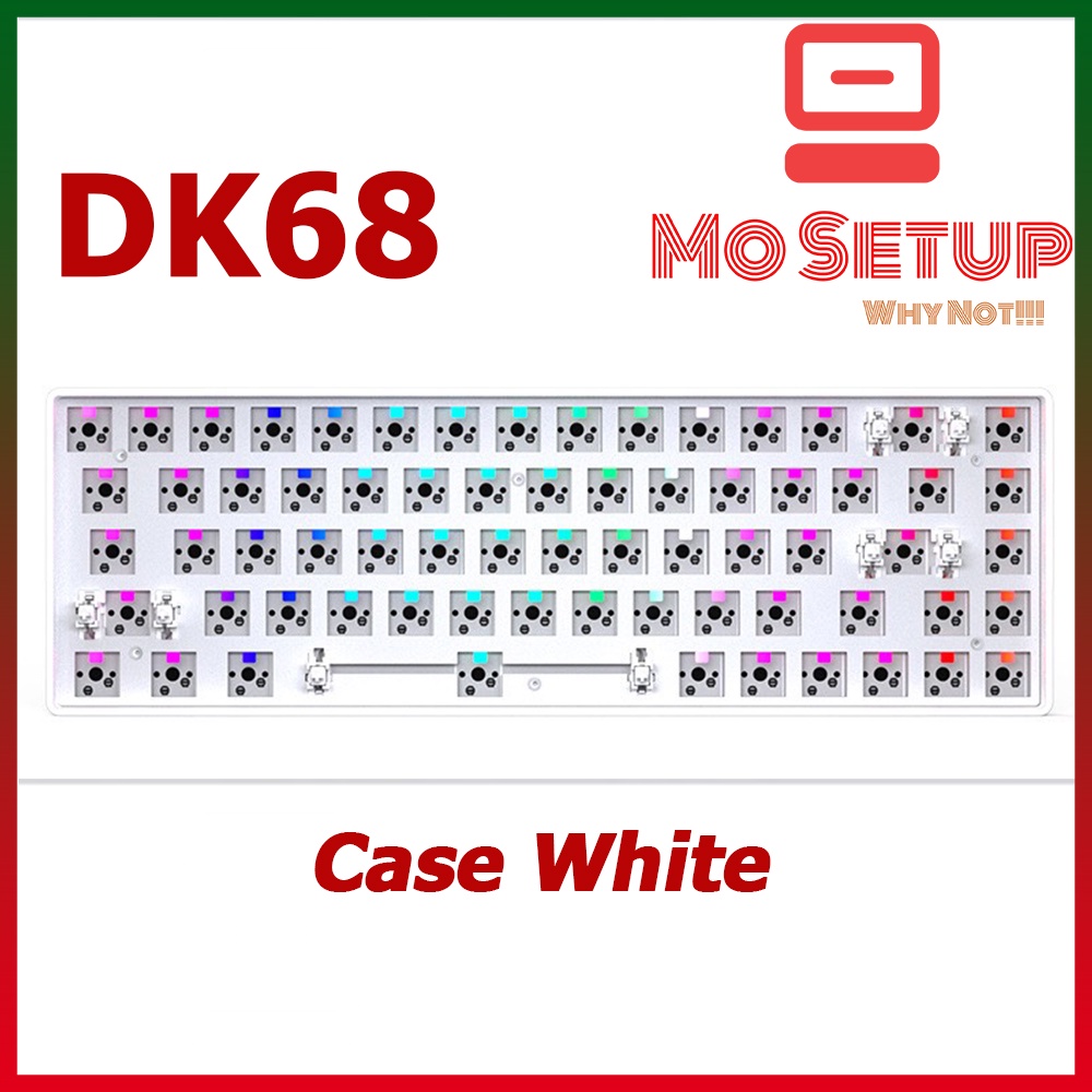 KIT Bàn Phím cơ DK68 hotswap Socket Gateron - DK68 bộ kit bàn phím layout 68 phím , có 3 chế độ kết nối.