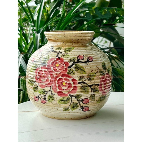 VÒ TRÒN VẼ TAY HOẠ TIẾT - GỐM BÁT TRÀNG - ANVY CERAMICS