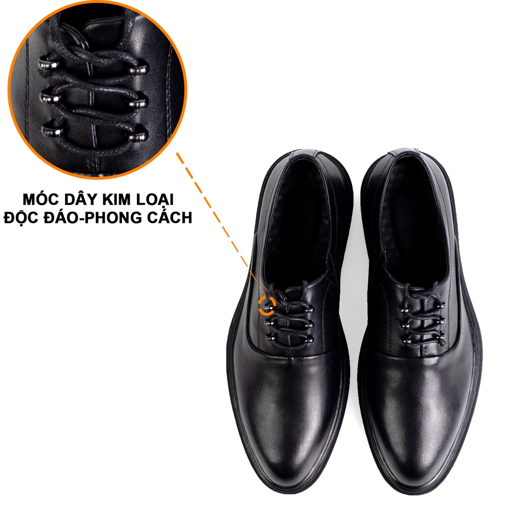 Giày nam đế cao da bò nappa cao cấp G123 Bụi leather- Trẻ trung năng động- Bảo hành 12 tháng