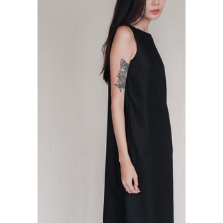 Đầm Linen- Đầm cổ thuyền