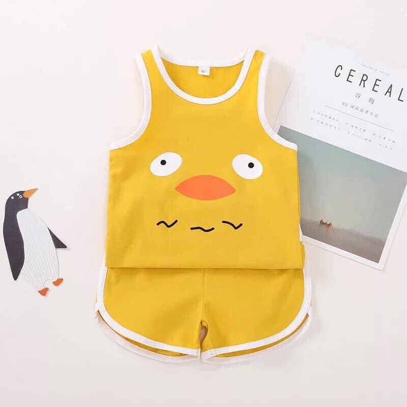 Freeship + Có Video | Bộ ba lỗ quần áo trẻ em 100% cotton cho bé trai bé gái