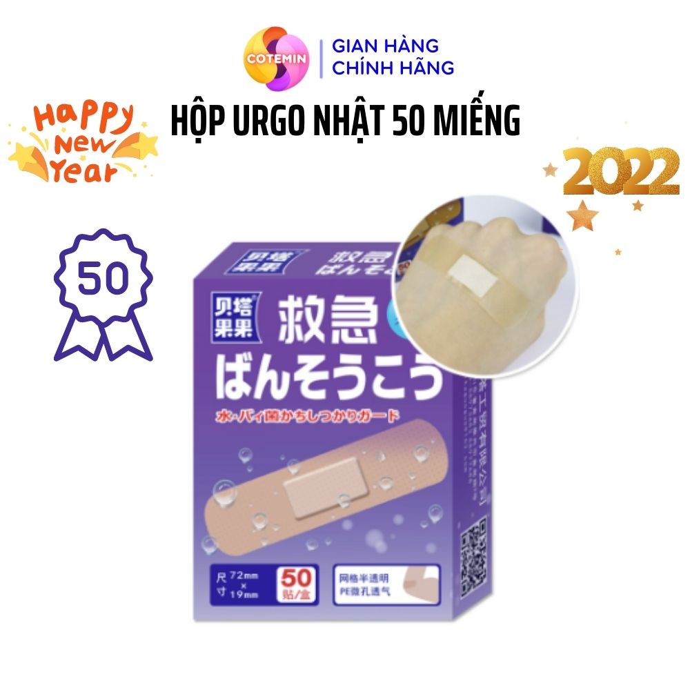 Băng dán y tế Nhật URGO Hộp 50 miếng COTEMIN