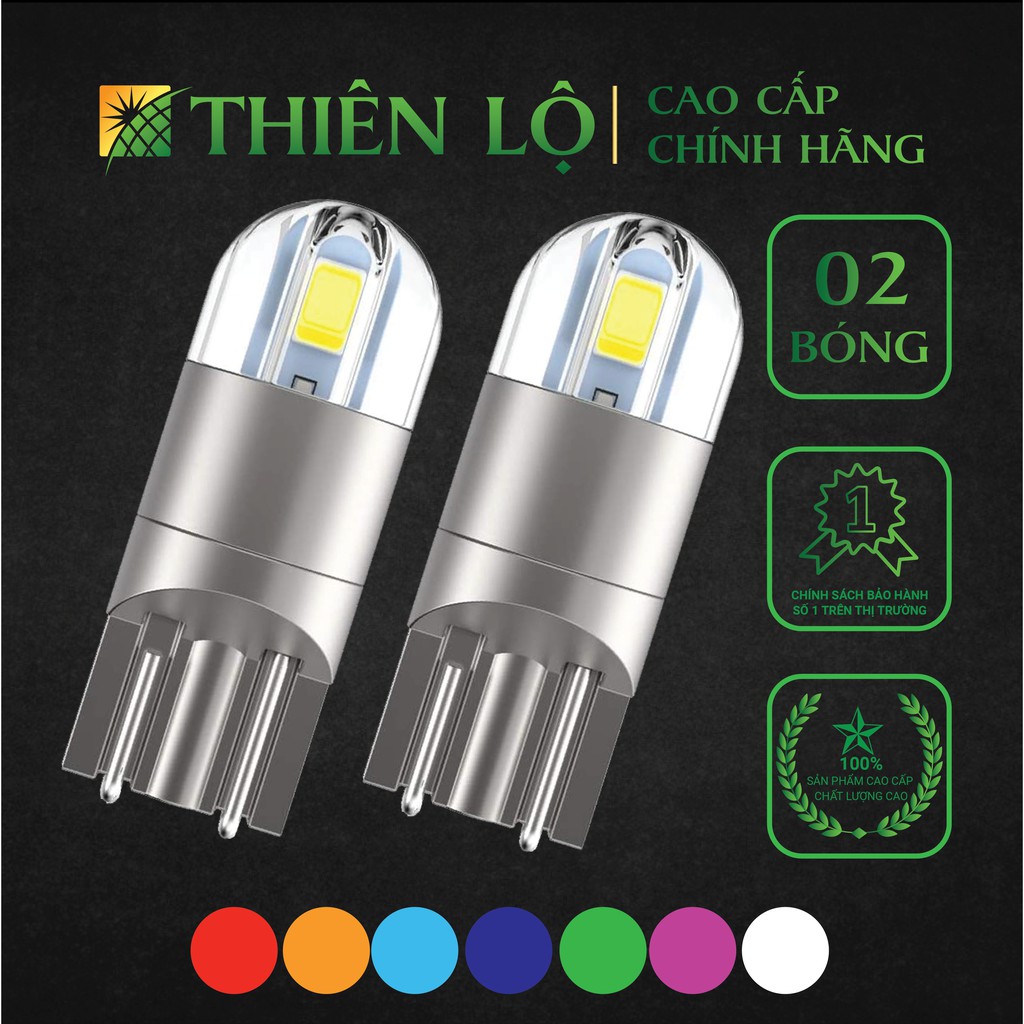 [CHIP THẾ HỆ MỚI] 02 Bóng đèn led xi nhan demi T10 Chip 3030 2 SMD siêu sáng cao cấp của Thiên Lộ