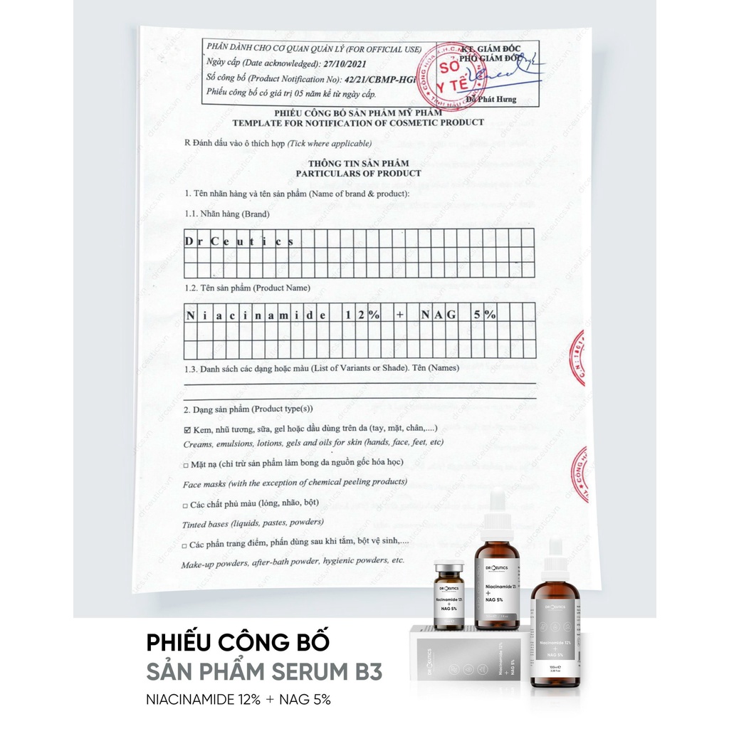 SERUM DRCEUTICS CẤP ẨM PHỤC HỒI DA B5 + CENTELLA + HA