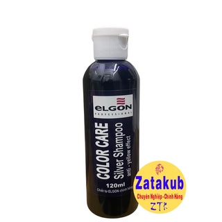 Dầu gội tím khử ánh vàng cho tóc tẩy trắng và bạch kim ELGON SILVER SHAMPOO Size Mini 120ml