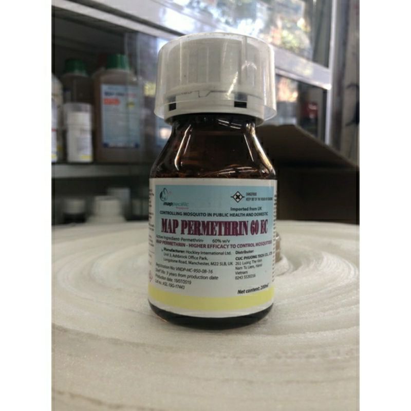 Thuốc diệt muỗi, côn trùng MAP PERMETHRIN 60EC - 200ml CSNC104
