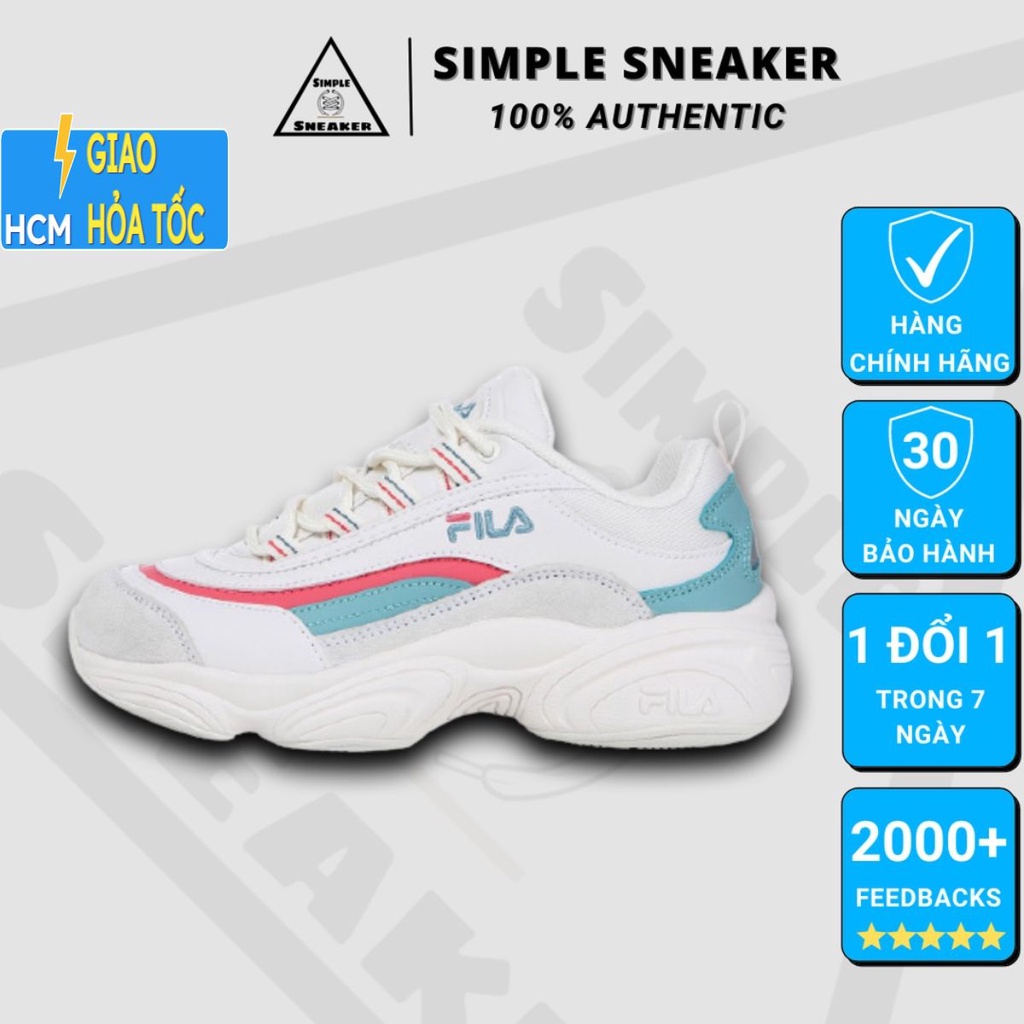 Giày Fila Chính Hãng 💙FREESHIP💙 FILA Ray Run Pink Hàn Quốc - Giày Sneaker Thể Thao Nữ Fila Authentic - Simple Sneaker