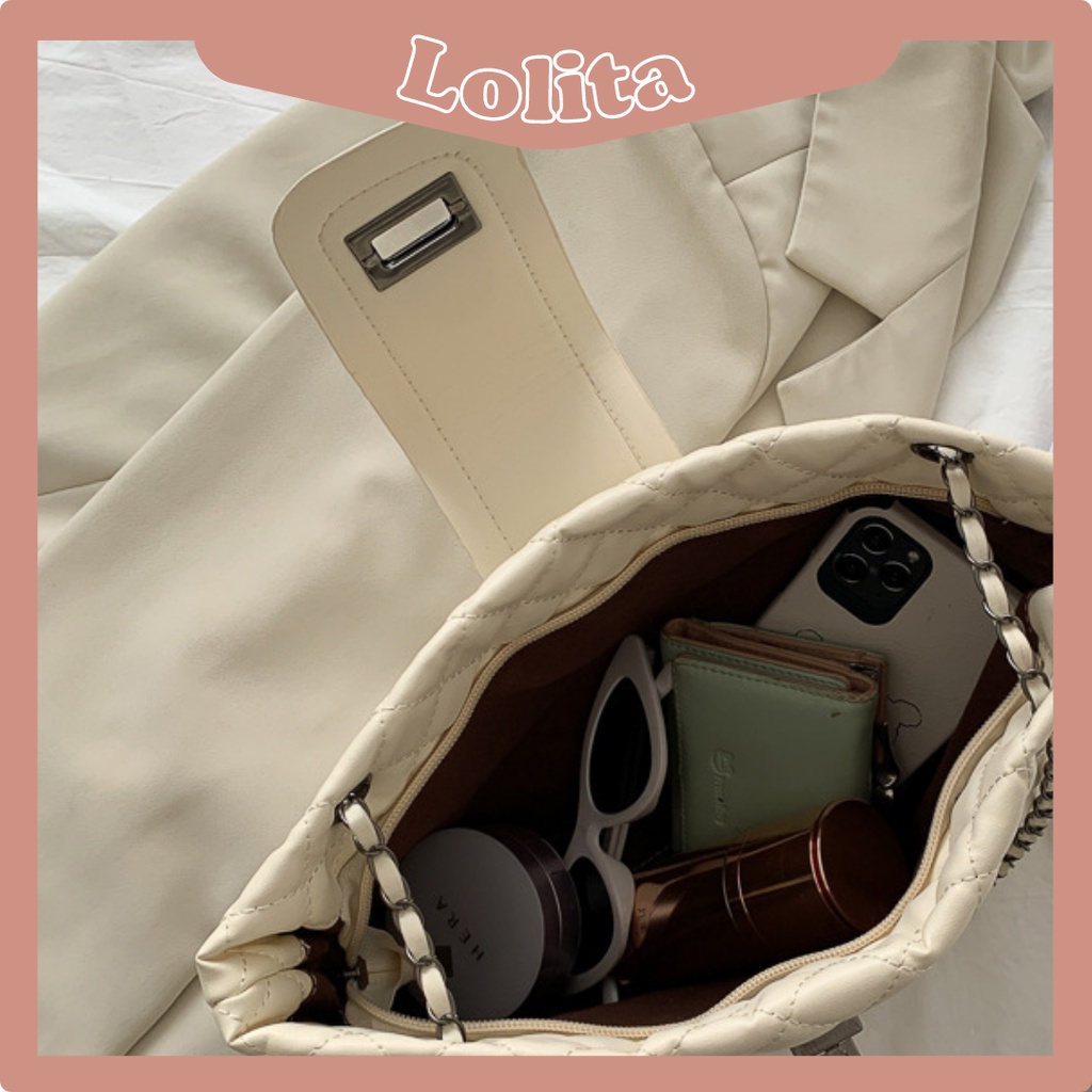 Túi xách tote da nữ bản to công sở basic LOLITA