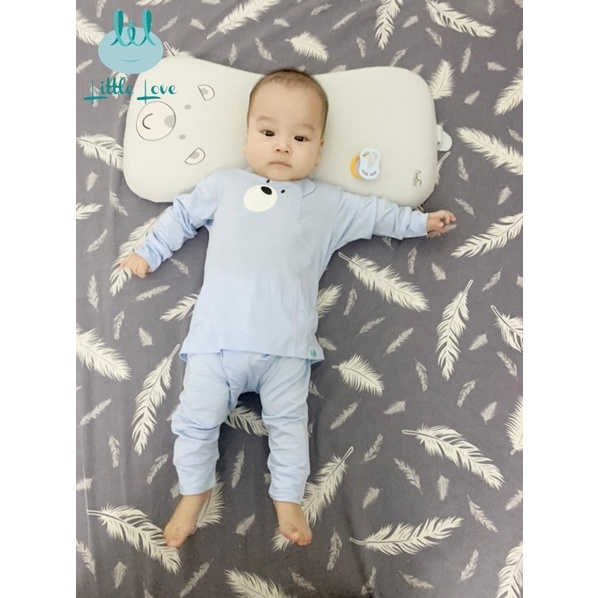 Bộ quần áo mỏng dài tay smoothy bổ trụ 01 Lil Little Love dành cho bé trai bé gái