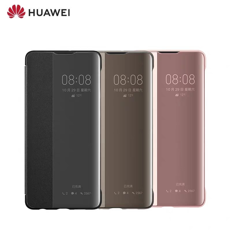 Original huawei Mate 20 30 Pro Lite X smart window holster Flip Cover Smart Touch View Leather Case