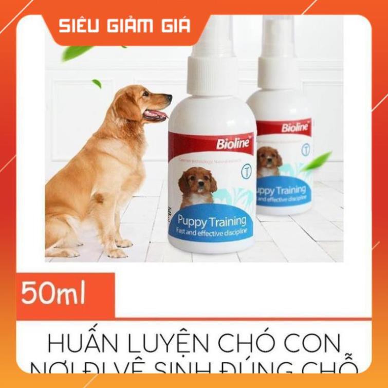 [GIÁ TỐT NHẤT] Lọ xịt hướng dẫn chó đi vệ sinh đúng chỗ Bioline - Dạy chó mèo đi vệ sinh - petshop số 01