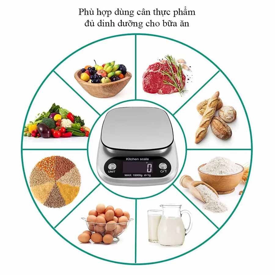 Cân Điện Tử Mini 10kg 1g & 5kg 0.1g Thiết Kế Hợp Kim Thép Độ Chính Xác Cao ( Bảo Hành 1 Năm ) TBE Shop