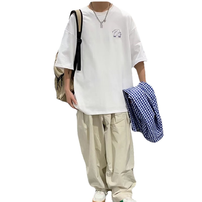 Áo Thun Tay Ngắn Dáng Rộng In Chữ Cỡ Lớn Thoải Mái Thời Trang Mùa Hè Cho Nam Và Nữ M-5XL