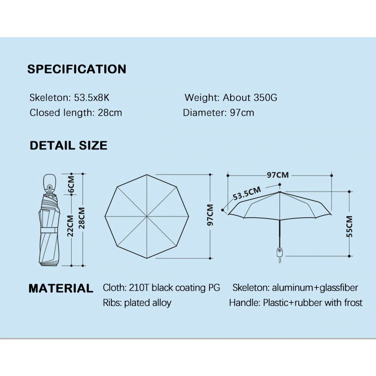 OLYCAT Ô dù cao cấp chống tia UV - Mẫu Navigator