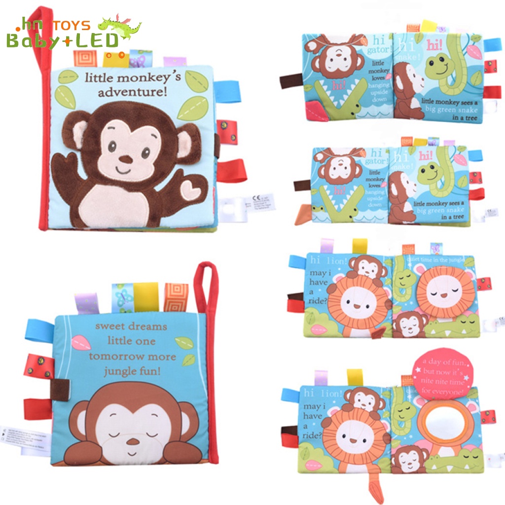 Animal 3D Cloth Book Animal Style Cloth Book Animal Fabric Book Rattle Cloth Books Learning Fabric Book